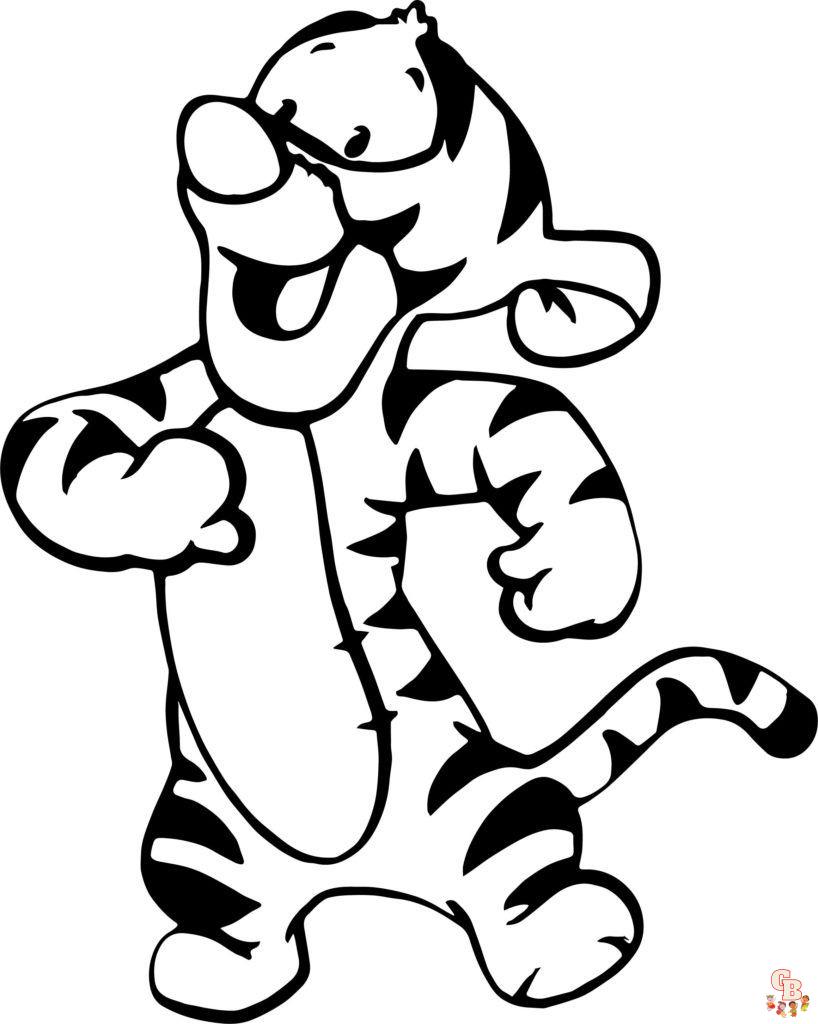 Cute Baby Tigger coloring pages