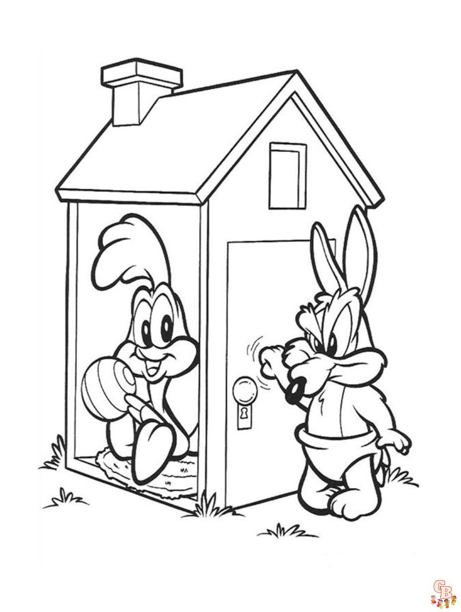 Cute Baby Wile E Coyote coloring pages free