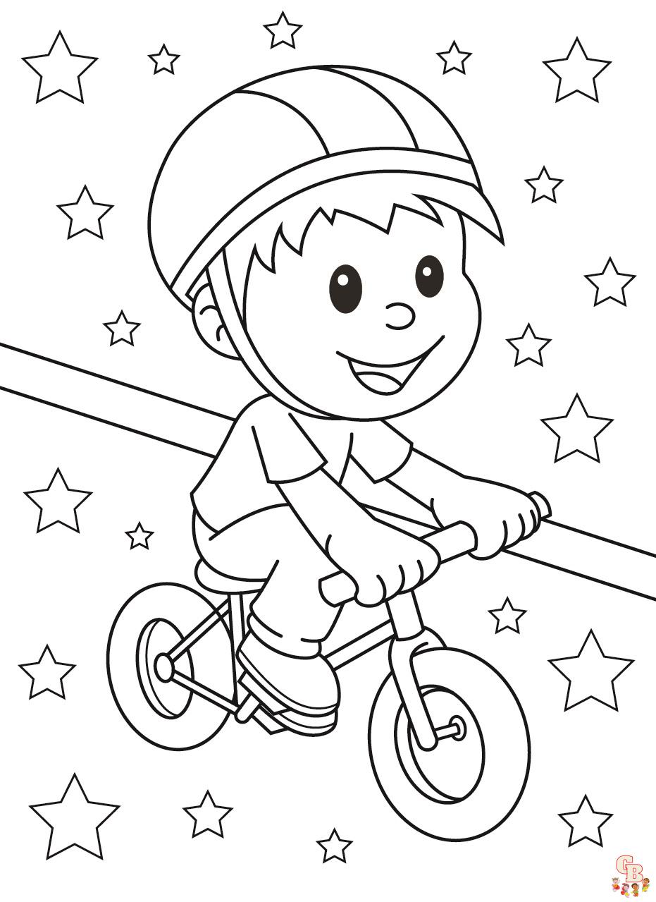 Cute Bicycle coloring pages 1