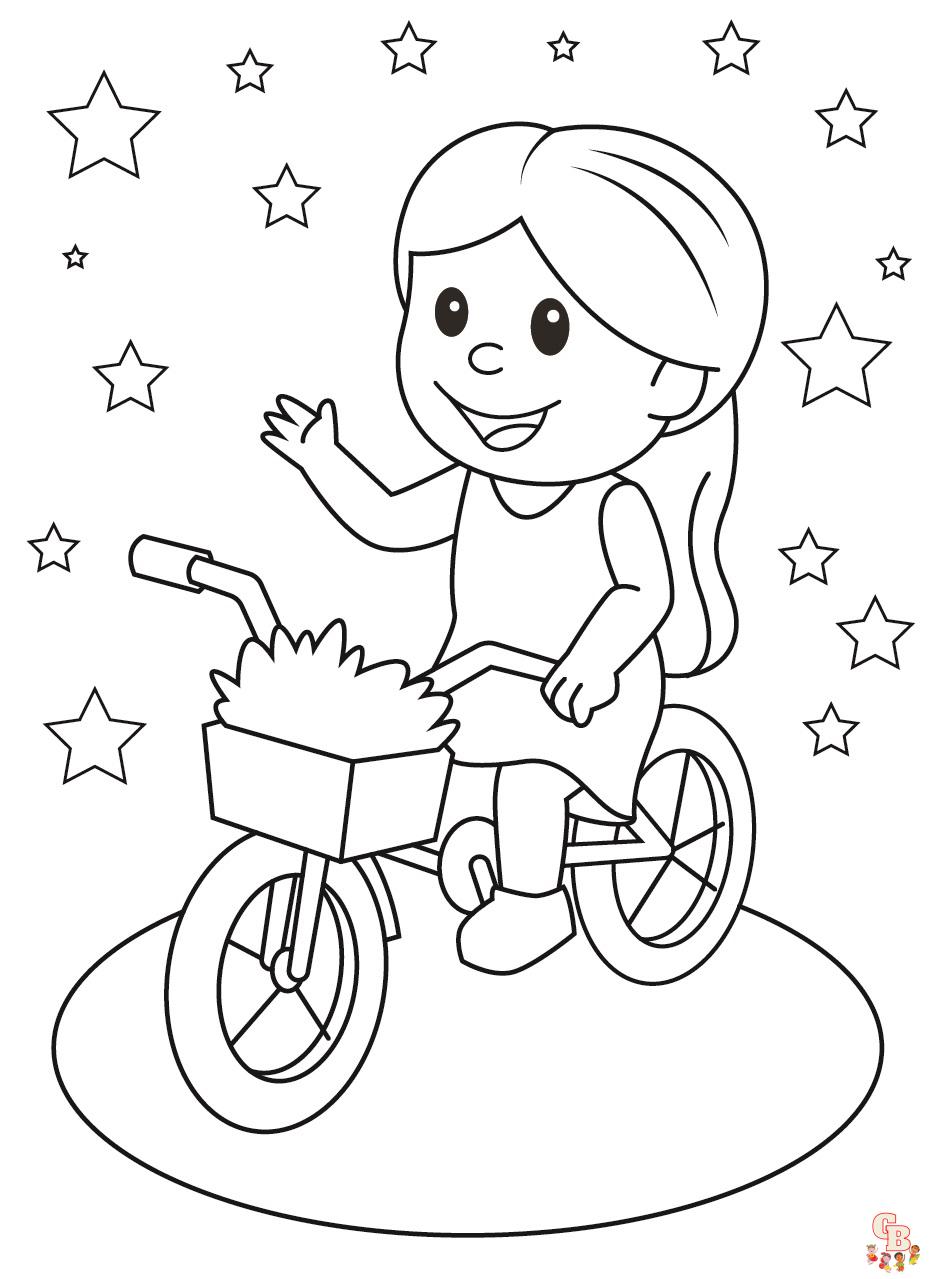Cute Bicycle coloring pages 2
