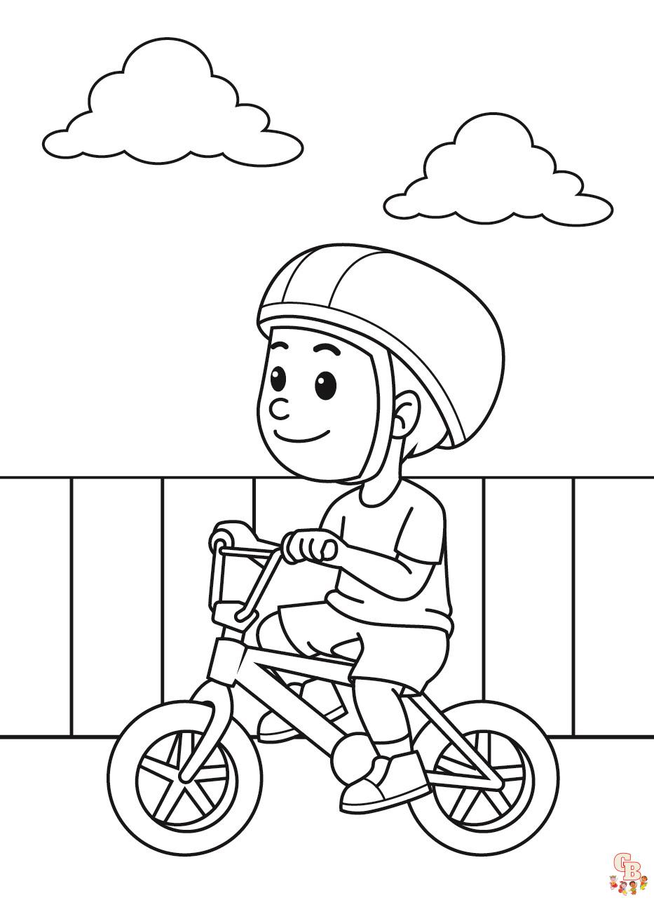 Cute Bicycle coloring pages easy