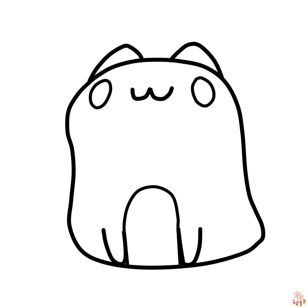 Cute Bugcat Capoo coloring pages to print 1