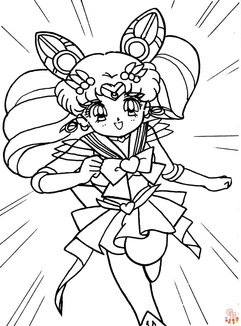 Cute Chibiusa Sailor Moon coloring pages 1