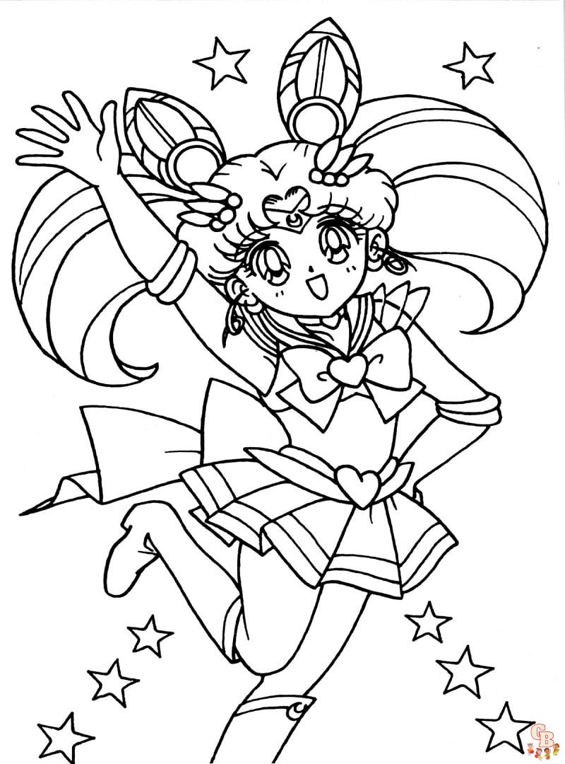 Cute Chibiusa Sailor Moon coloring pages 2