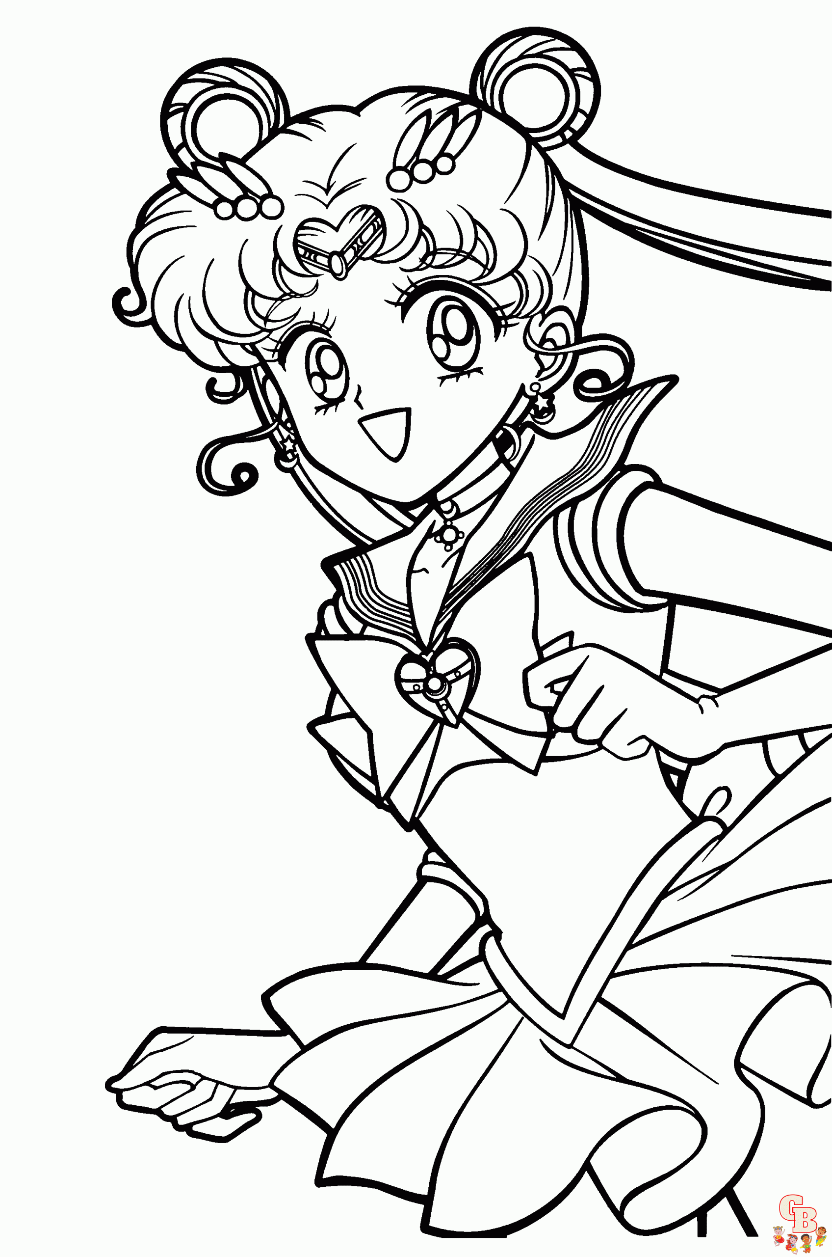 Cute Chibiusa Sailor Moon coloring pages free 2