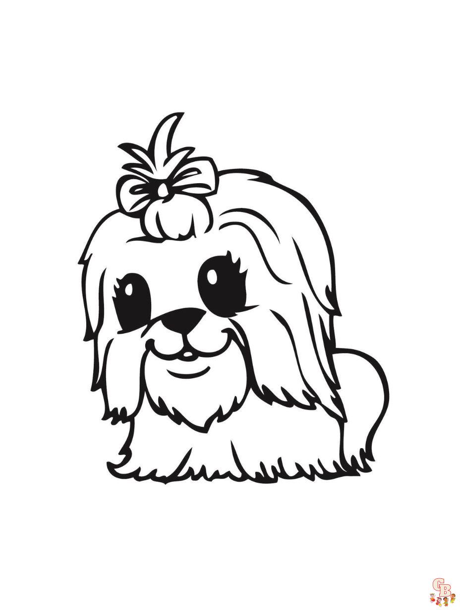 Cute Dog Squinkies coloring pages printable