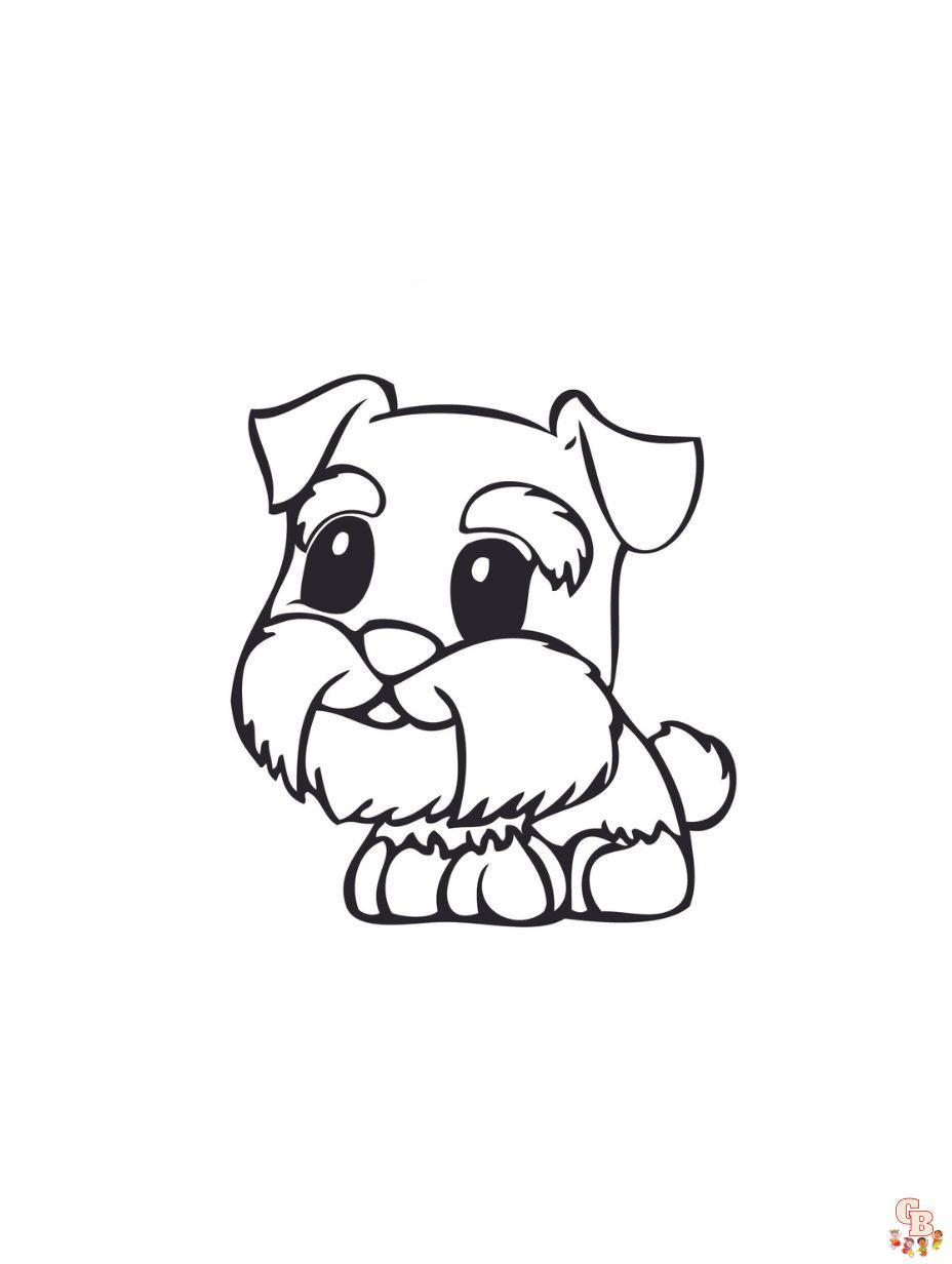 Cute Dog Squinkies coloring pages to print