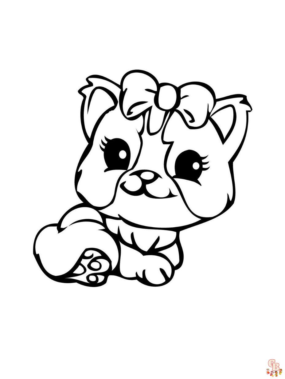 Cute Dog Squinkies coloring pages