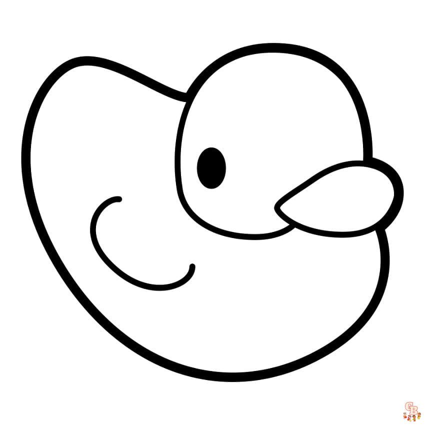 Cute Duck Toy coloring pages easy 2