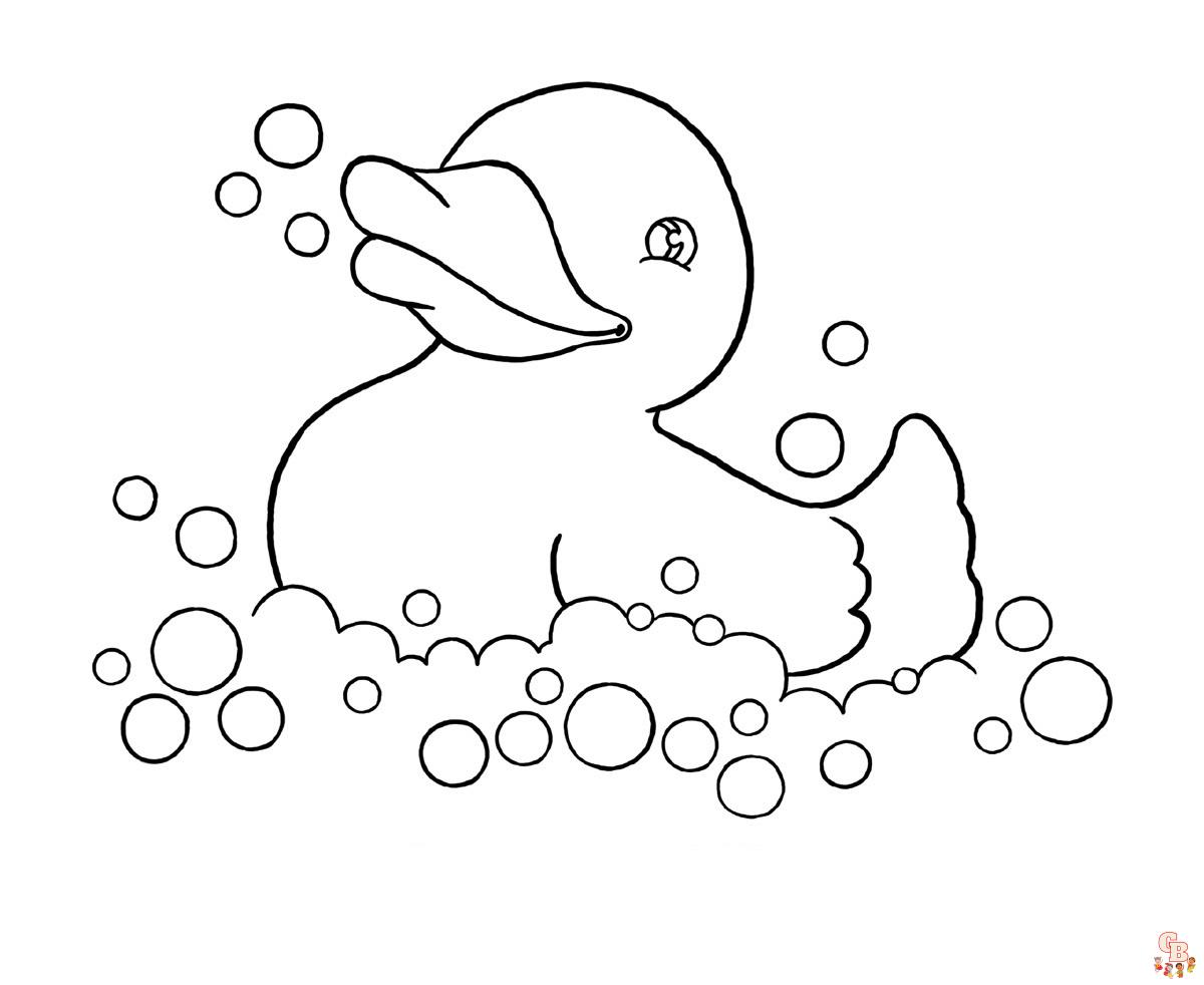 Cute Duck Toy coloring pages free 1