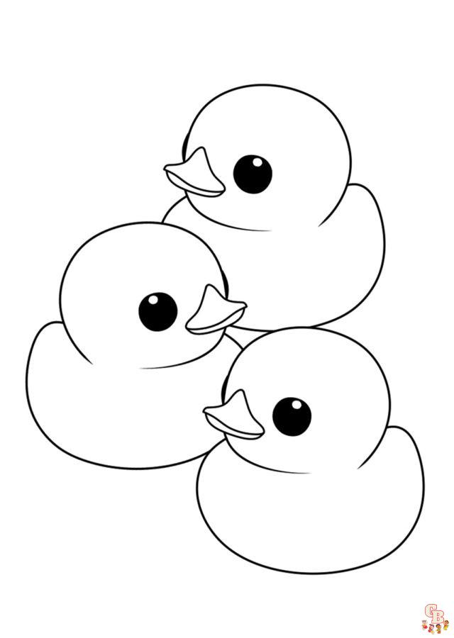 Cute Duck Toy coloring pages free 2