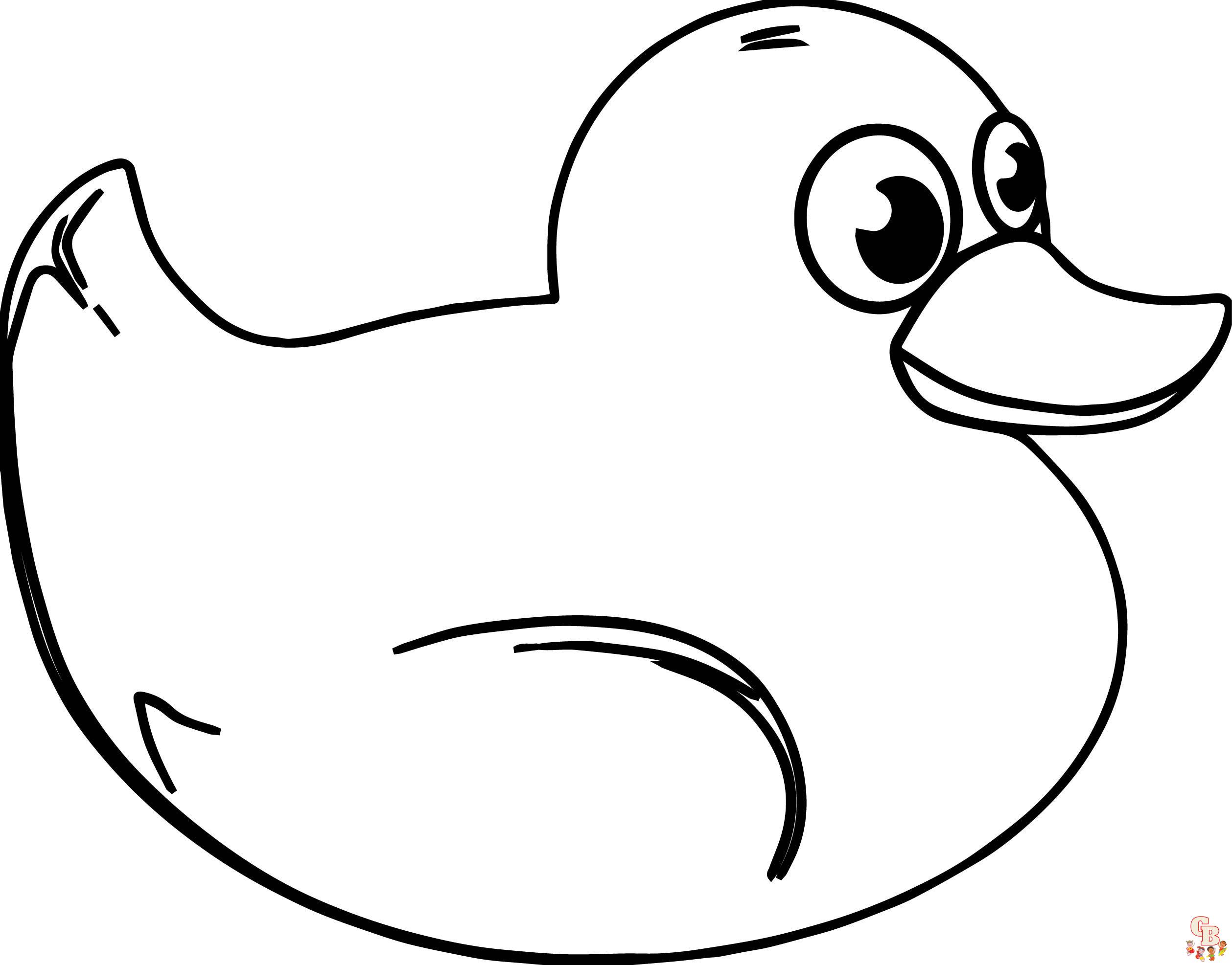 Cute Duck Toy coloring pages printable free 2