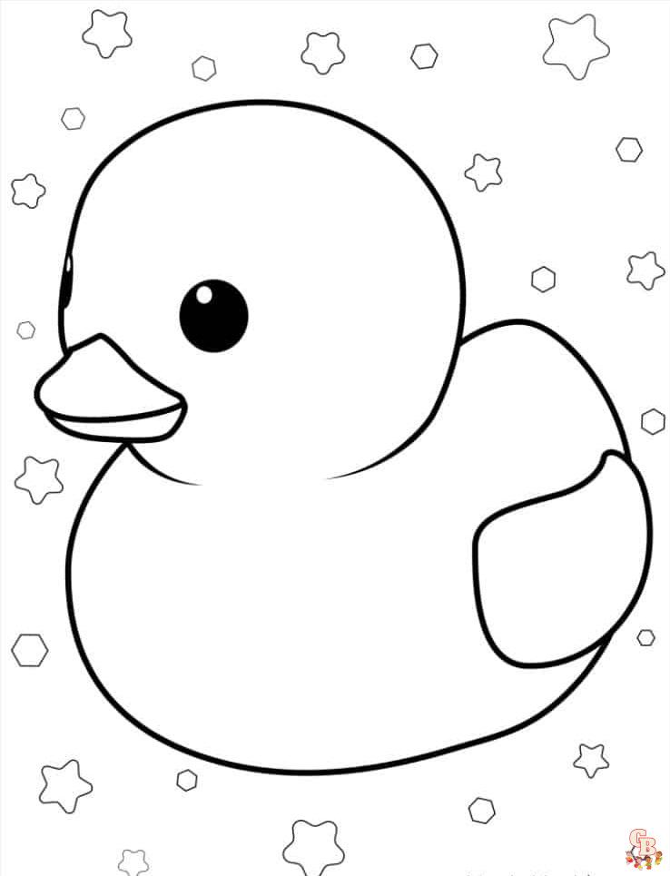Cute Duck Toy coloring pages printable