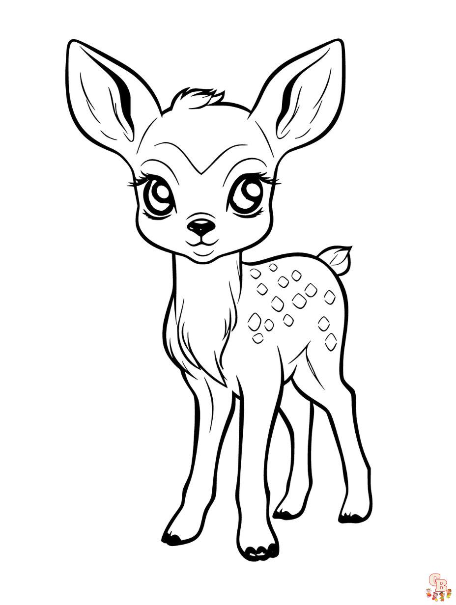 Cute Fawn coloring pages