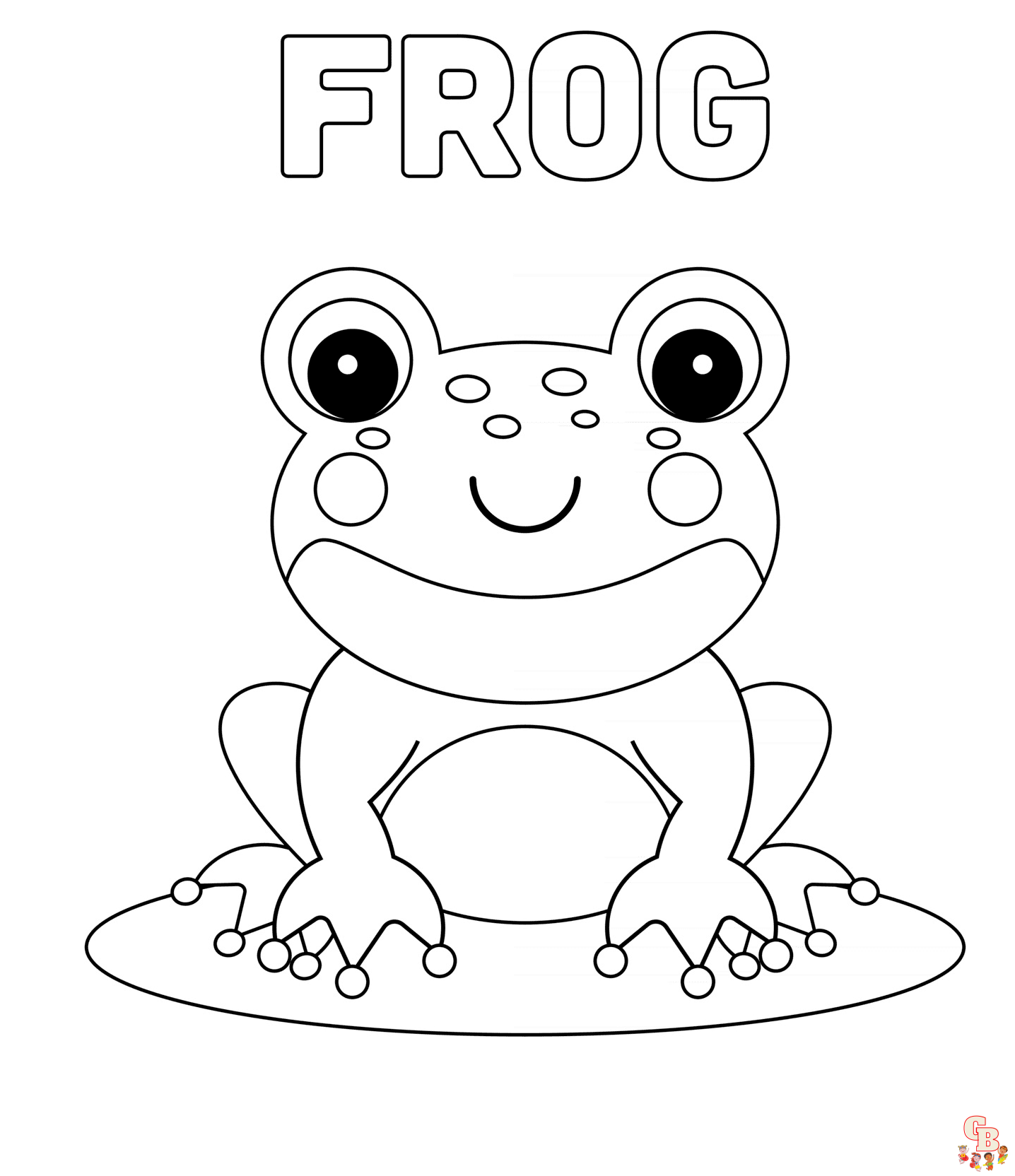 Cute Frog coloring pages