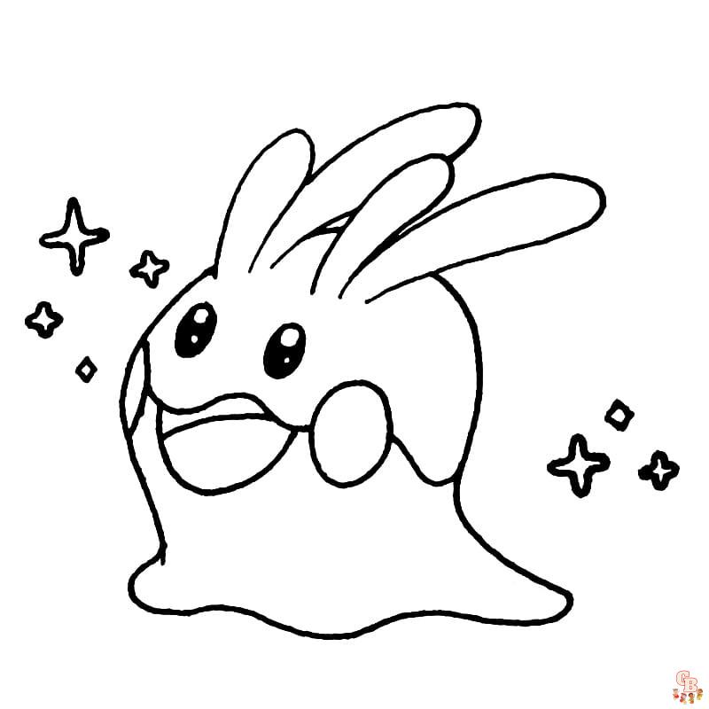 Cute Goomy Pokemon Coloring Pages