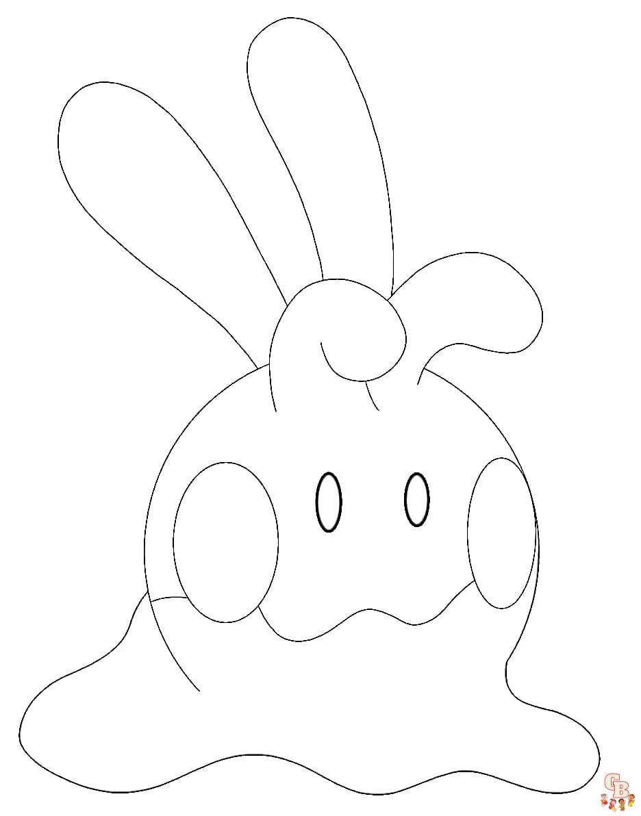 Cute Goomy Pokemon Coloring Pages