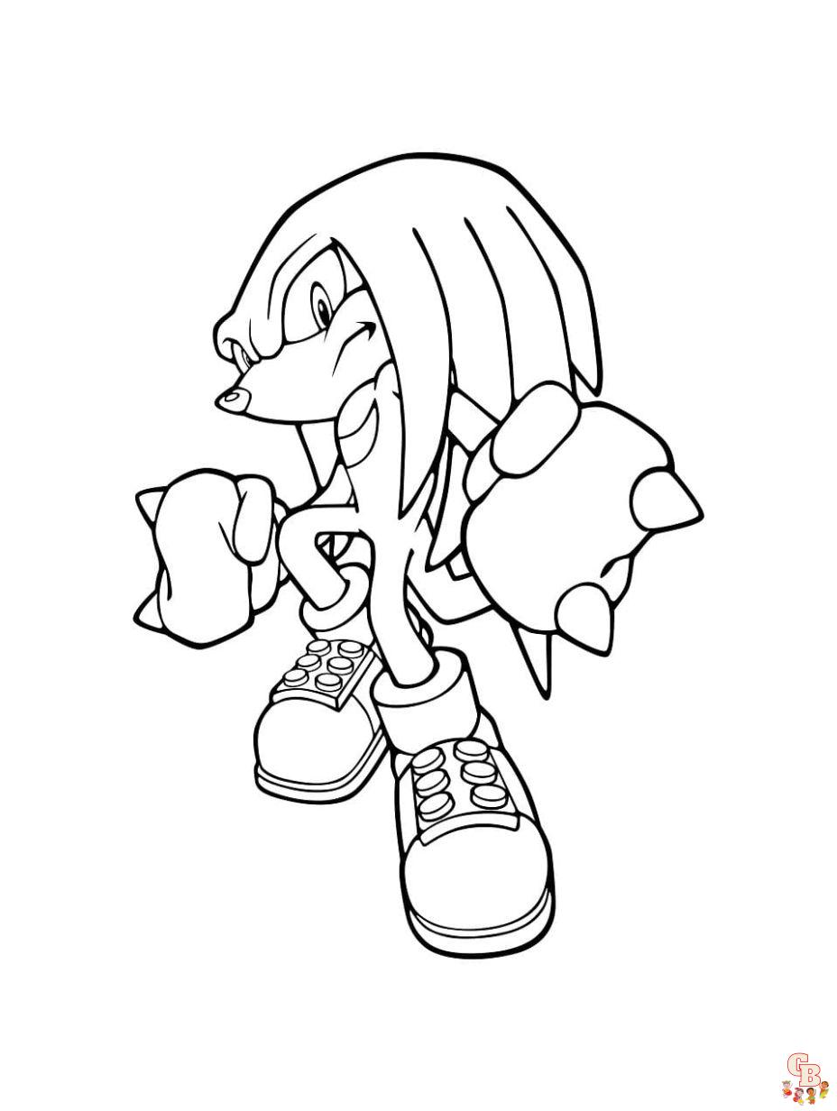 Desenhos para colorir do filme Knuckles do Sonic 2 - Desenhos para colorir  gratuitos para impressão