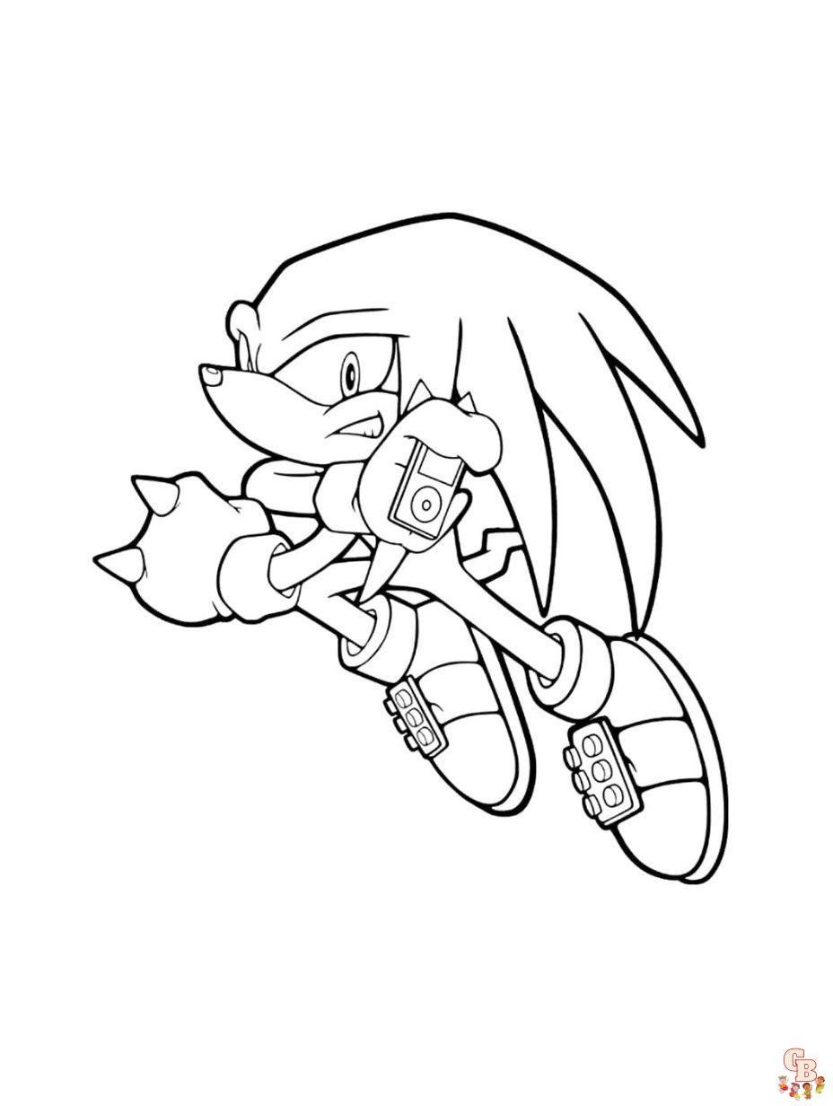 Cute Knuckles The Echidna coloring pages printableCute Bread coloring sheets