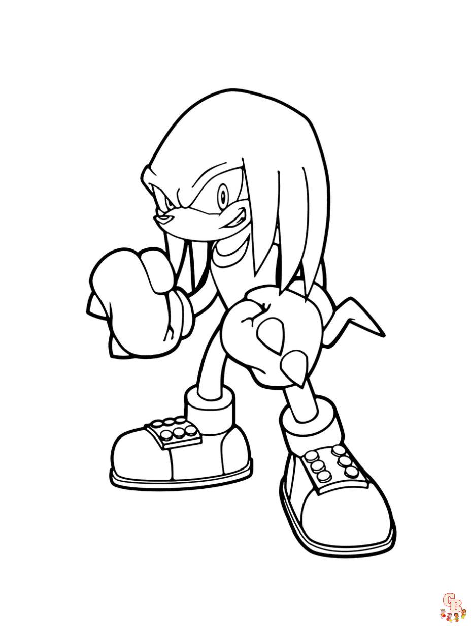 Como desenhar e pintar Knuckles do Sonic 
