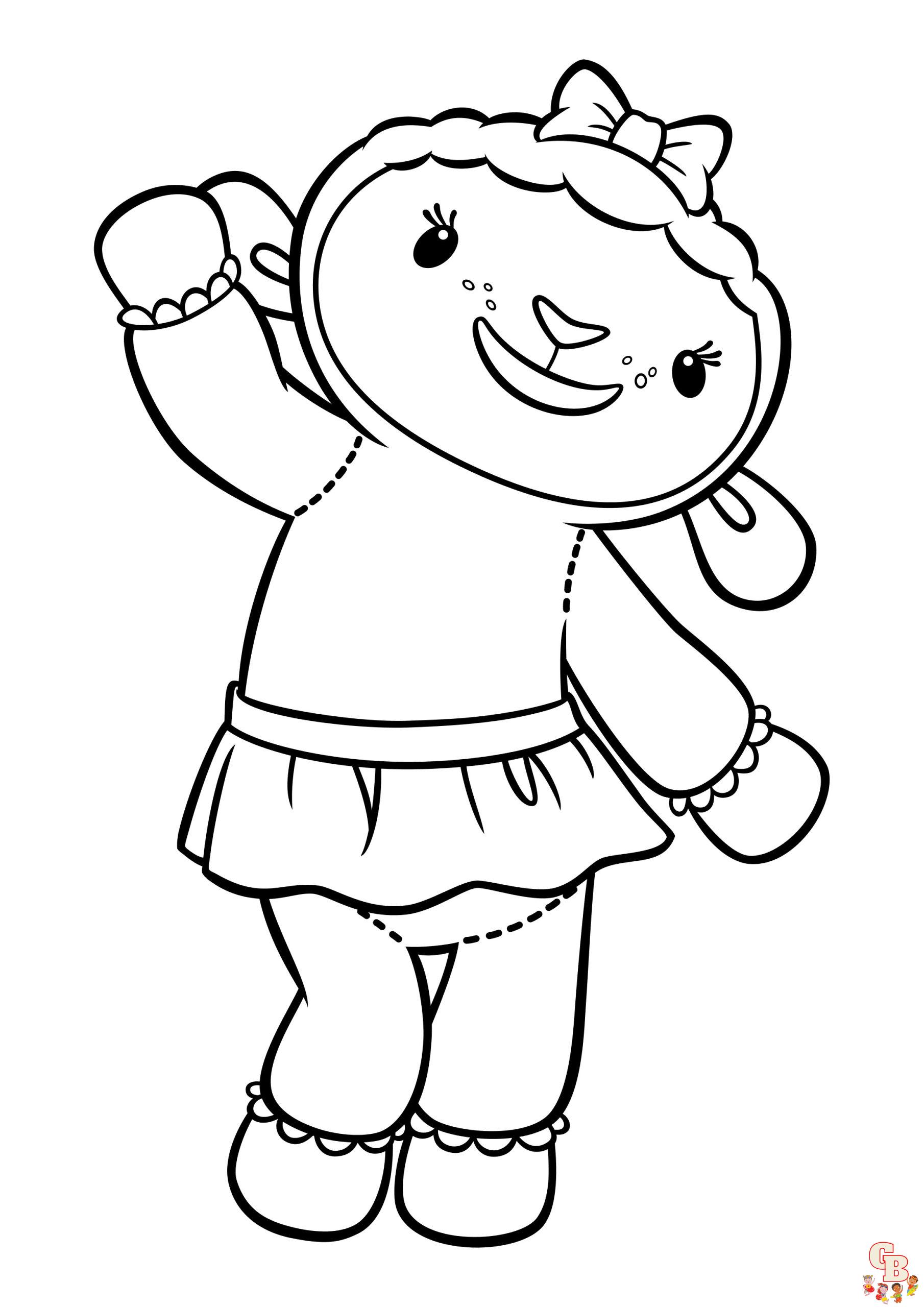 Cute Lambie coloring pages free