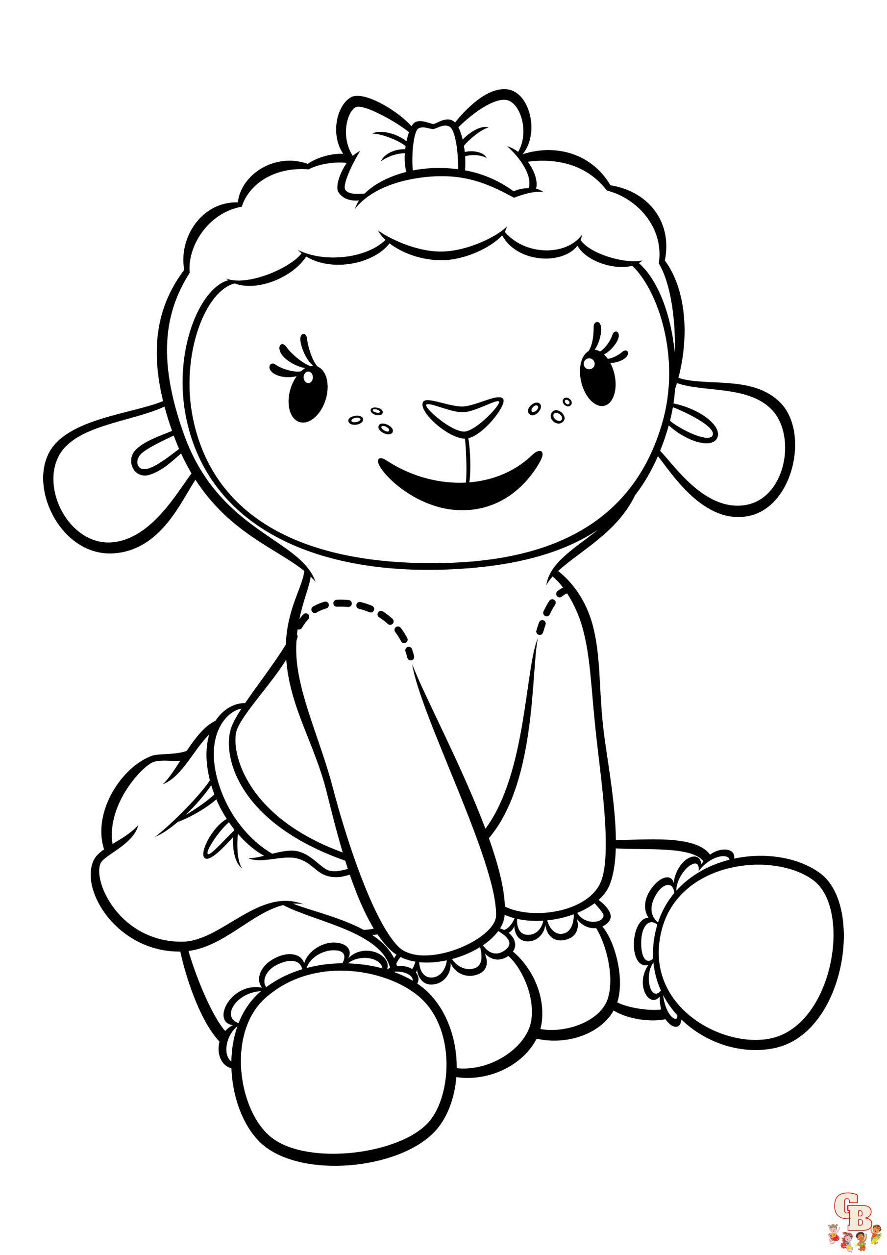 Cute Lambie coloring pages