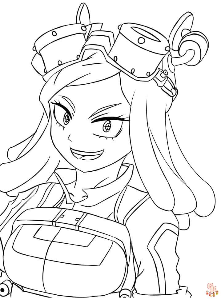 Cute Mei Hatsume coloring pages 2