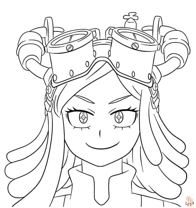 Cute Mei Hatsume coloring pages easy