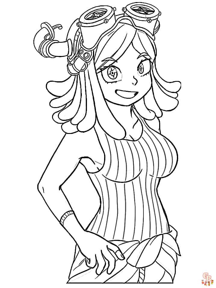 Cute Mei Hatsume coloring pages printable