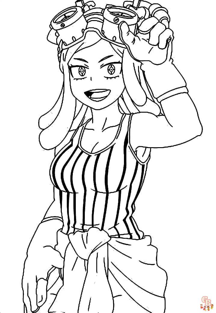 Cute Mei Hatsume coloring pages to print
