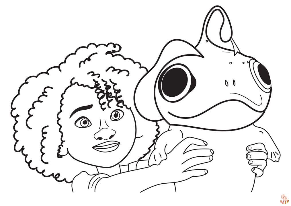 Cute Monster from The Sea Beast coloring pages free