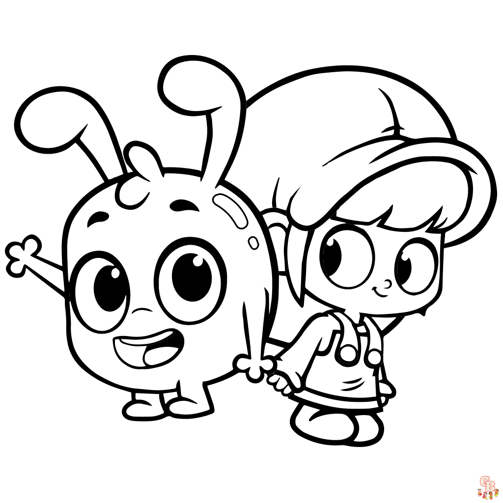 Cute Morphle coloring pages free