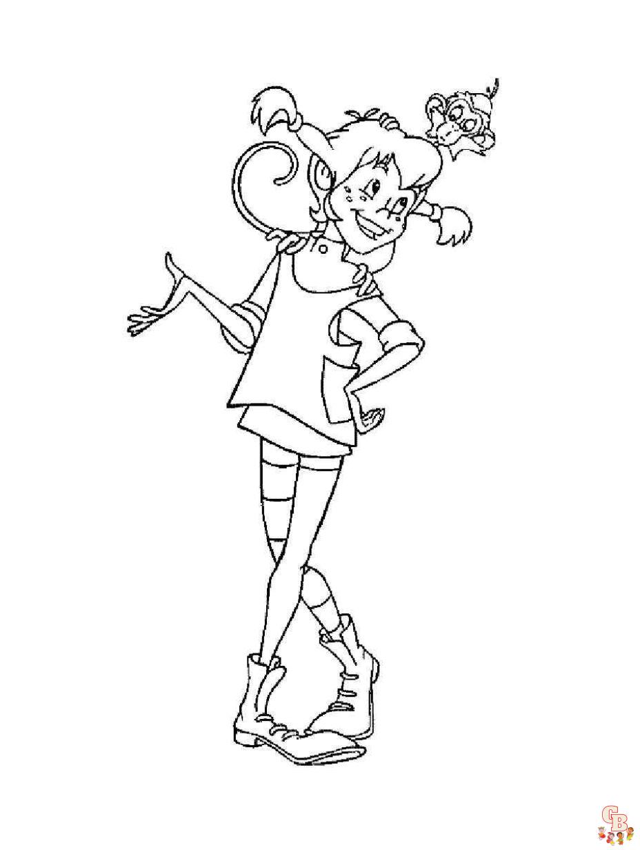 Cute Pippi Longstocking coloring pages printableCute Dog Squinkies coloring sheets