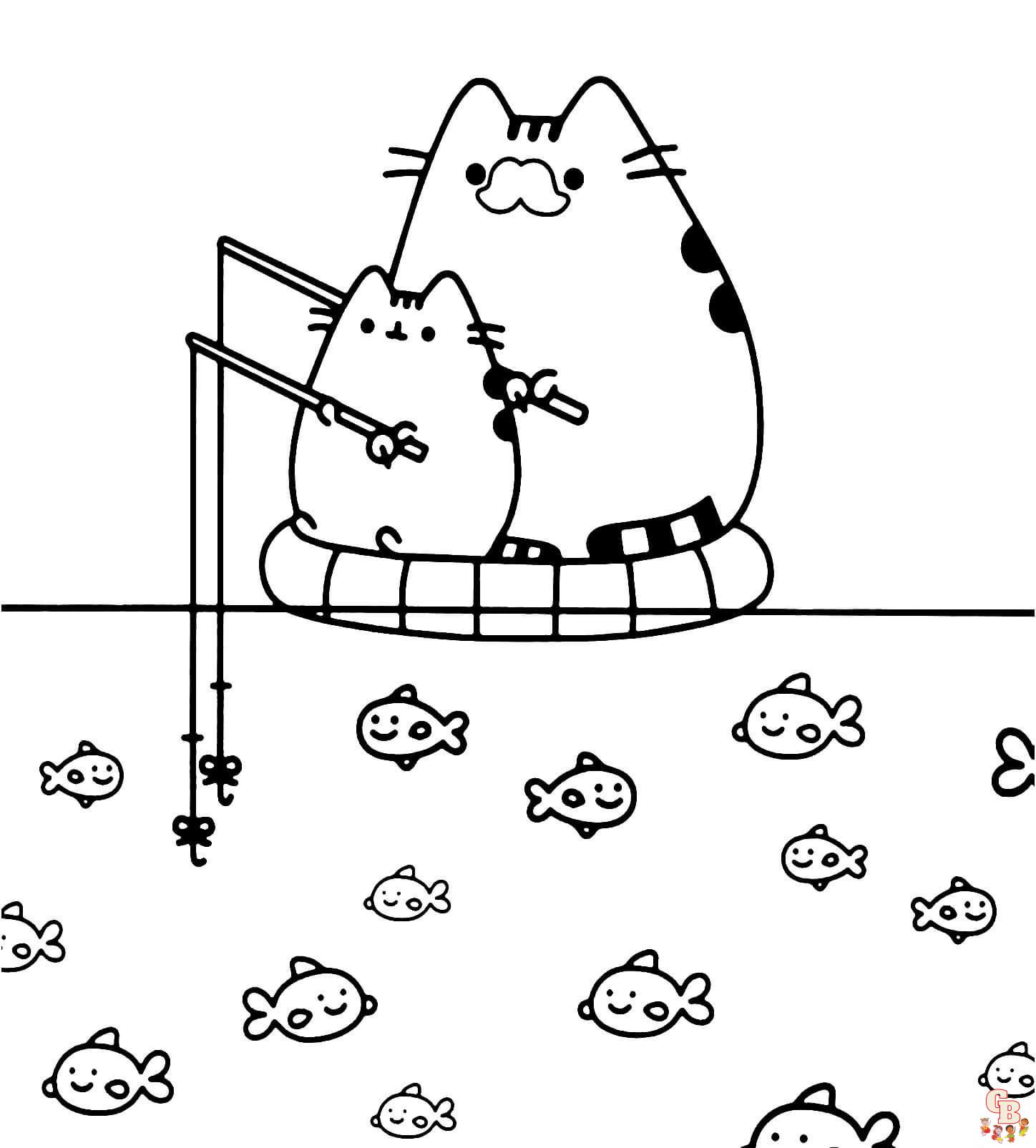 Cute Pusheen Coloring Pages Adorable and Free for Kids