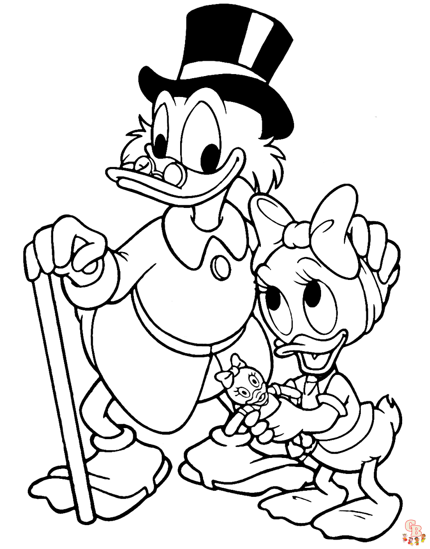 Cute Scrooge McDuck coloring pages printable
