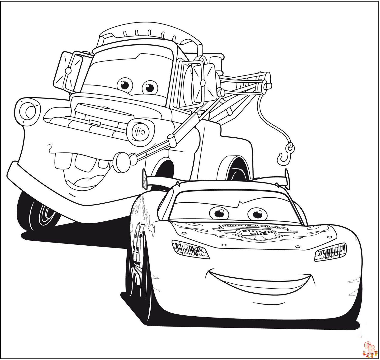 Cute Tow Mater coloring pages printable free
