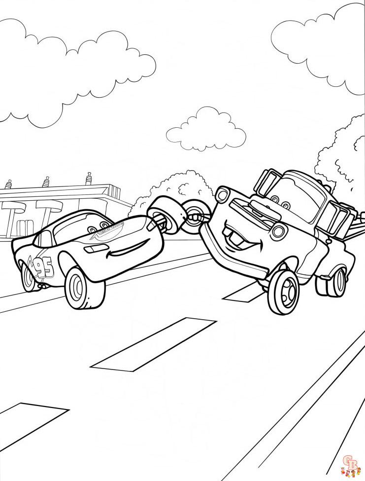 Cute Tow Mater coloring pages to print