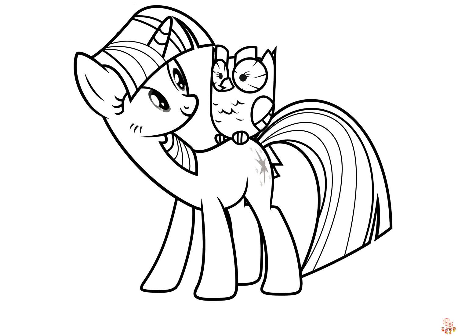 Cute Twilight Sparkle coloring pages printable