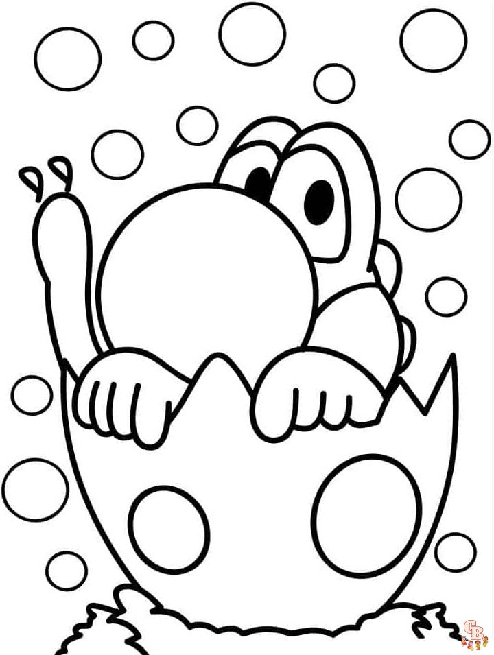 Cute Yoshi coloring pages printable