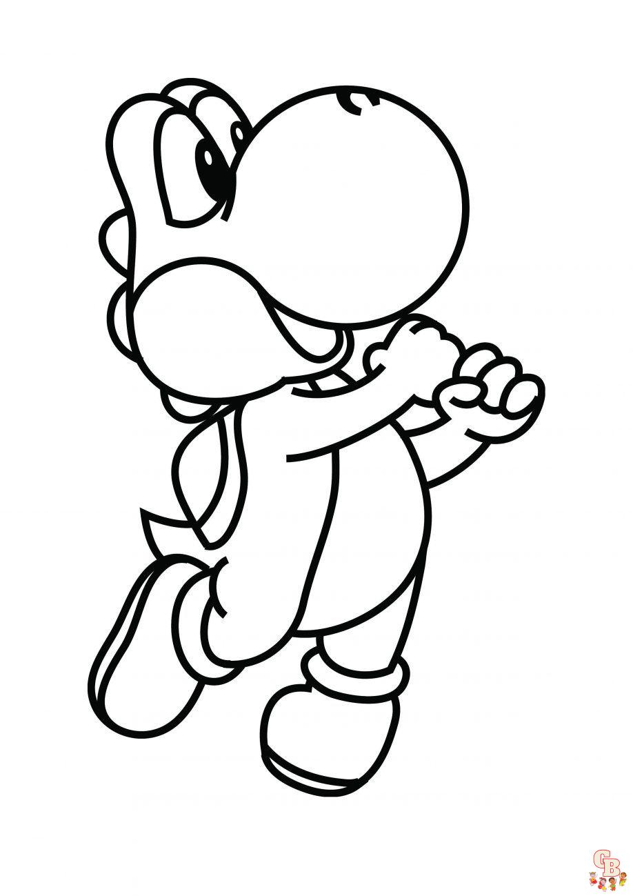 Cute Yoshi coloring pages