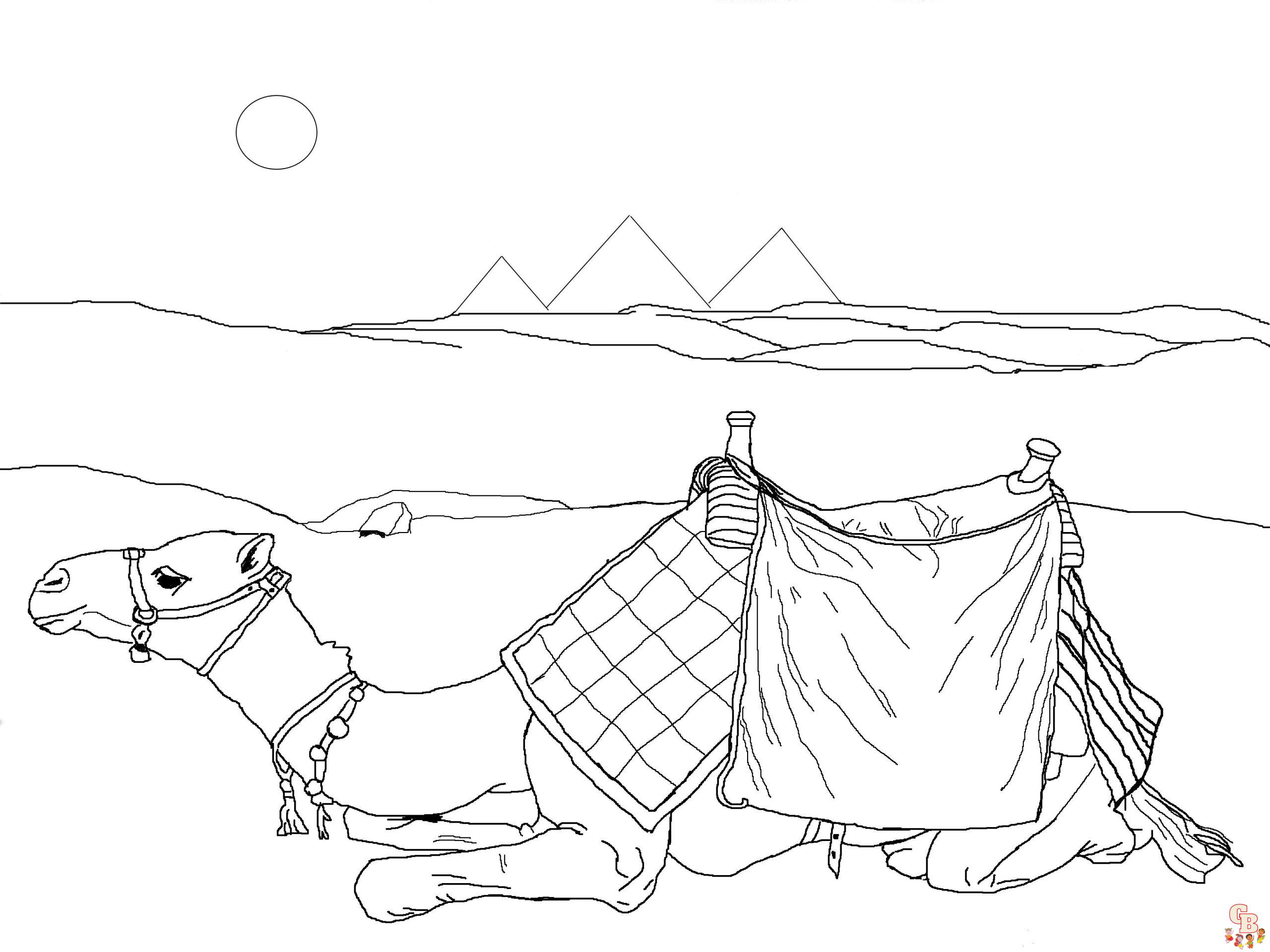 Desert Animals Coloring Pages for kids easy 3