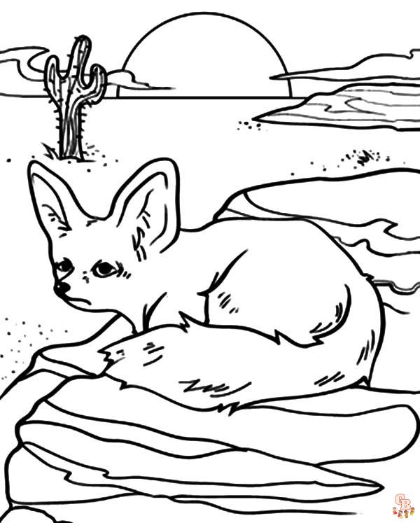 Dibujos de animales del desierto para colorear imprimibles 1