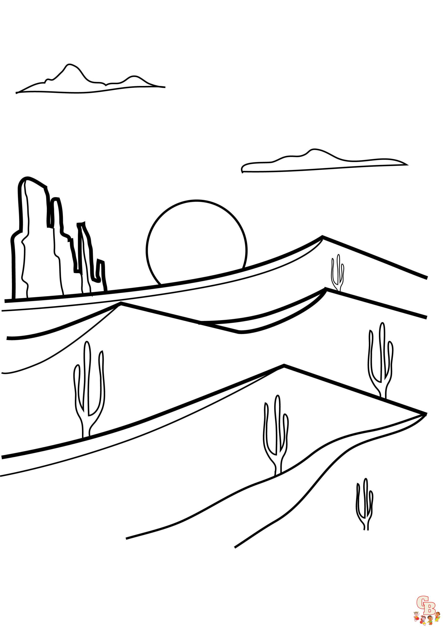Dibujos de animales del desierto para colorear imprimibles 2