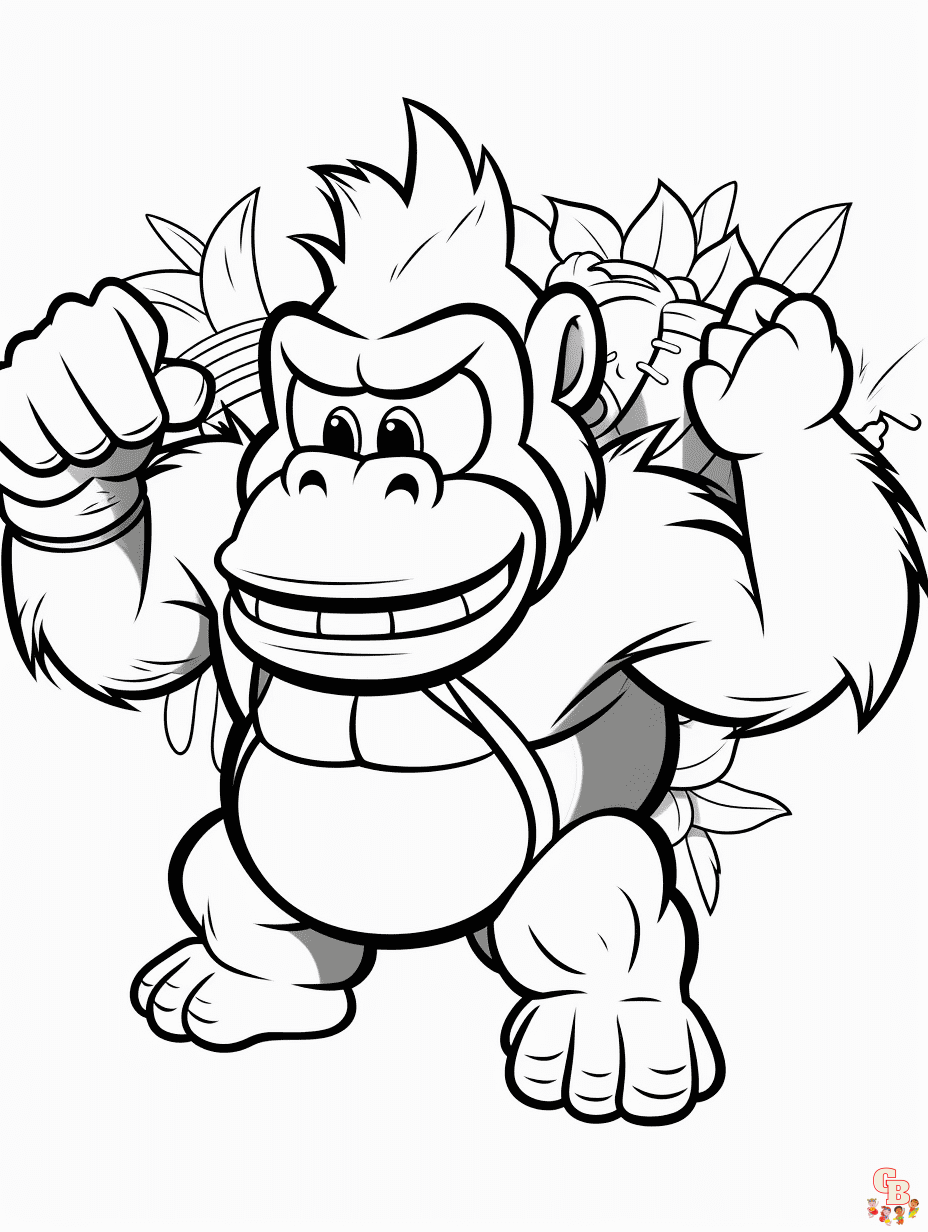 Donkey Kong coloring pages free