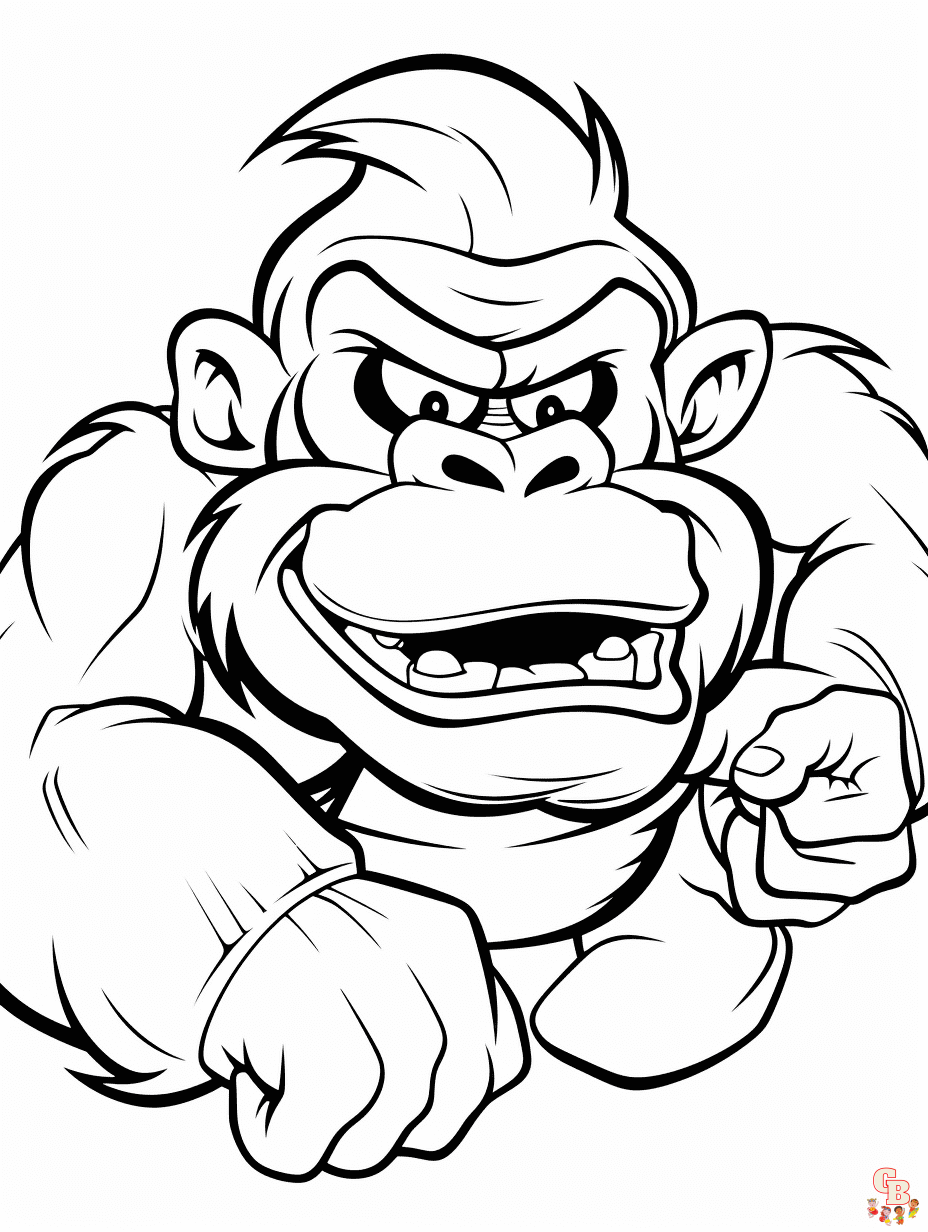 Donkey Kong dibujos para colorear imprimibles