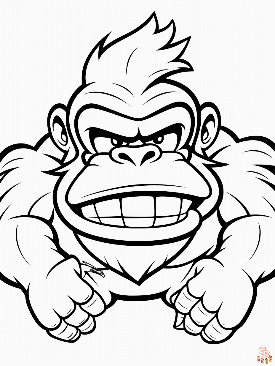 Donkey Kong dibujos para colorear para imprimir