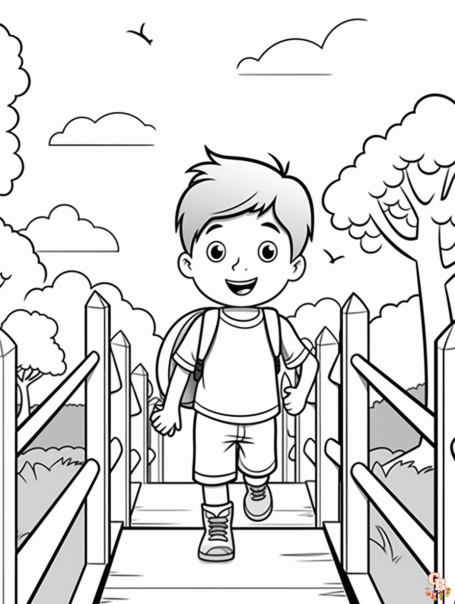 End of School Year coloring pages easy