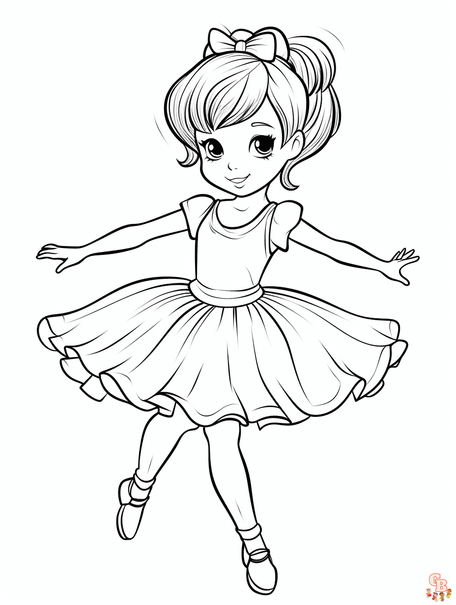 Free Ballerina coloring pages for kids