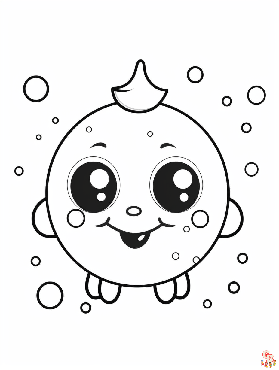 Free Bubbles coloring pages for kids