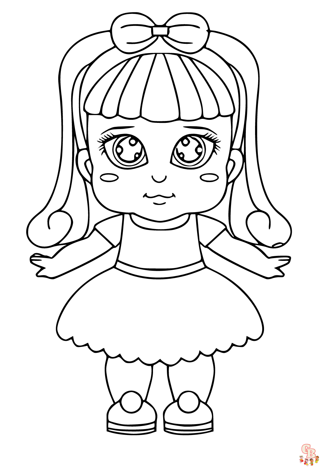 Free Cute Baby Alive Doll dibujos para colorear para niños 2